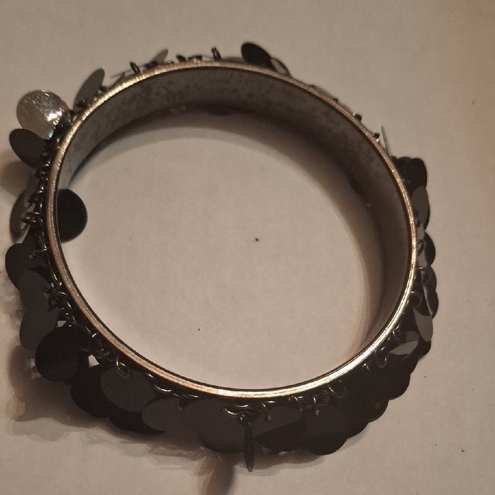 Elegant Black Sequin Bangle